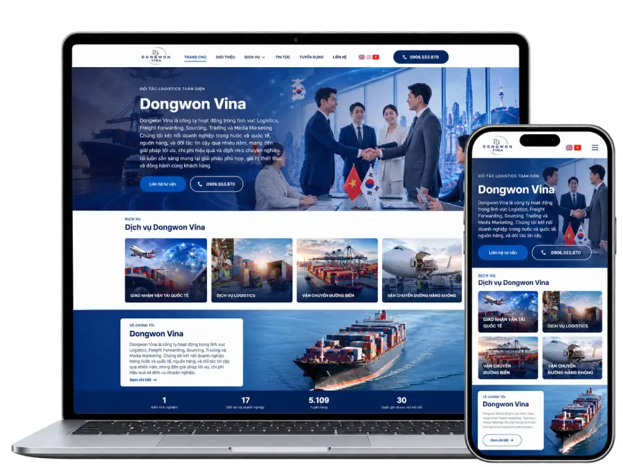 Thiết kế web công ty Logistic